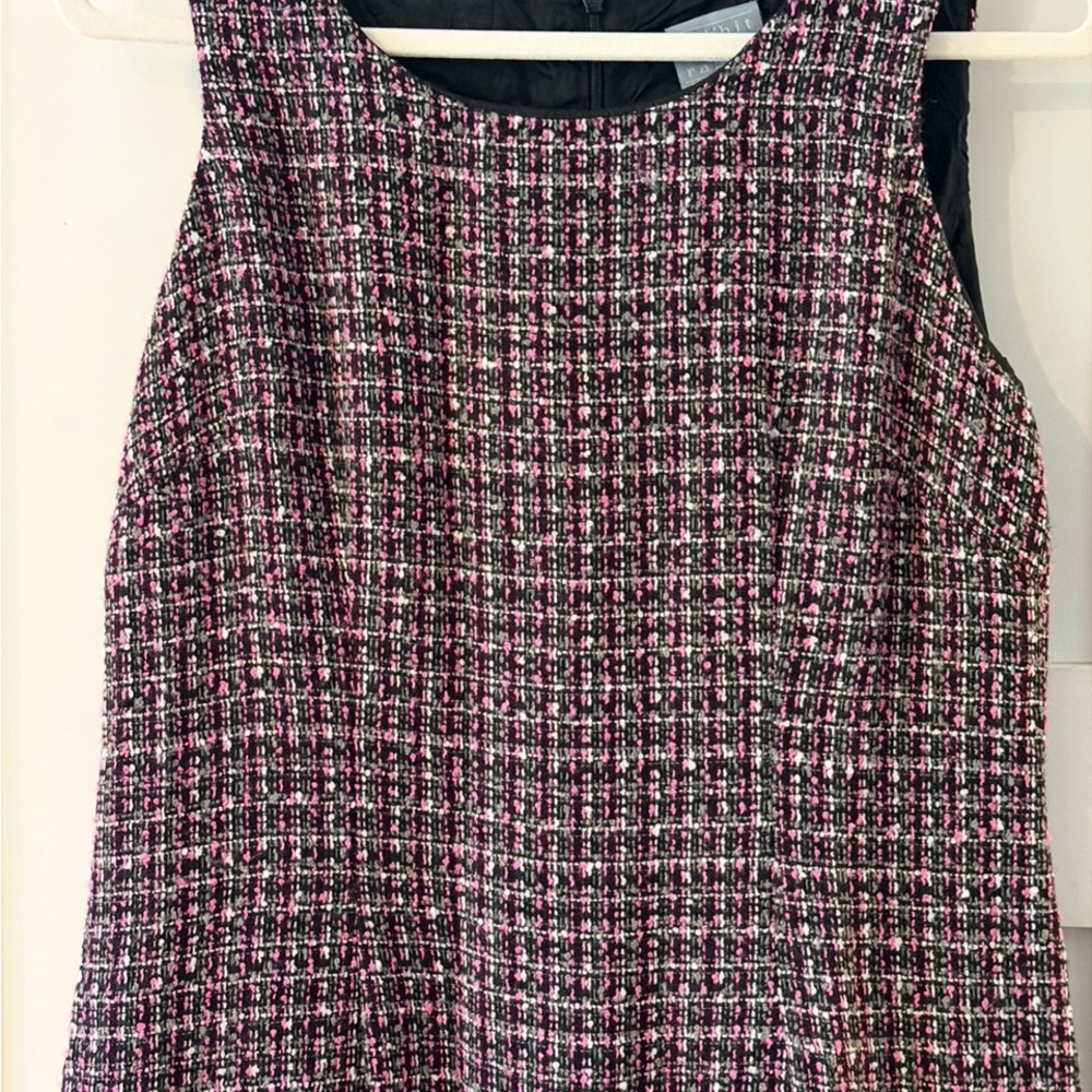 Rabbit Tweed Dress drop waist pleated bottom size 12 - Picture 4 of 8